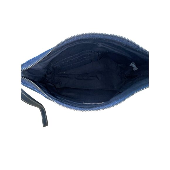 Nine West Women’s Denim With Brown Leather Strap & Gold Hardware Tote Bag Sz S - Picture 7 of 11